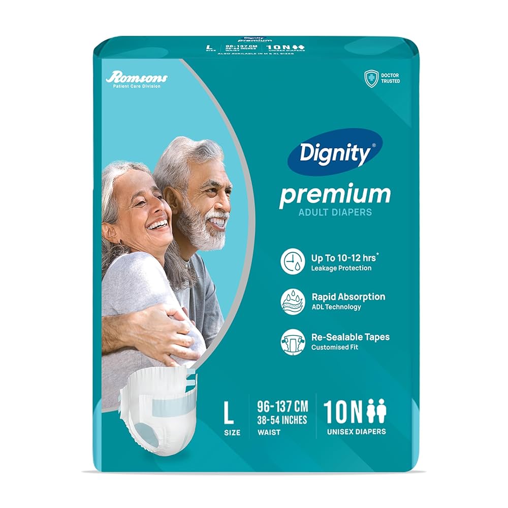 Dignity Premium Adult Unisex Diaper L 10s