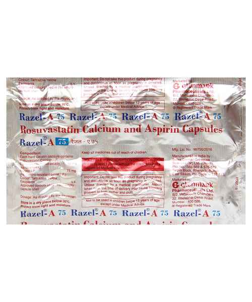 रेजल ए 10mg/75mg कैप्सूल 10s के बा