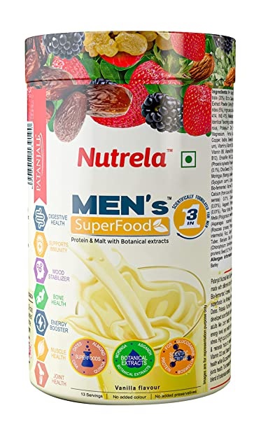 Nutrela Mens Superfood Protein Shake vanilla 400gm