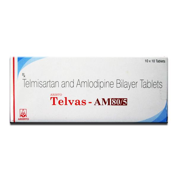 तेलवास-एएम 80mg/5mg टैबलेट 10s के बा