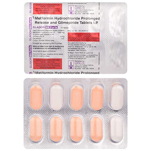 Glador M 4mg/1000mg Forte Tablet PR 10s