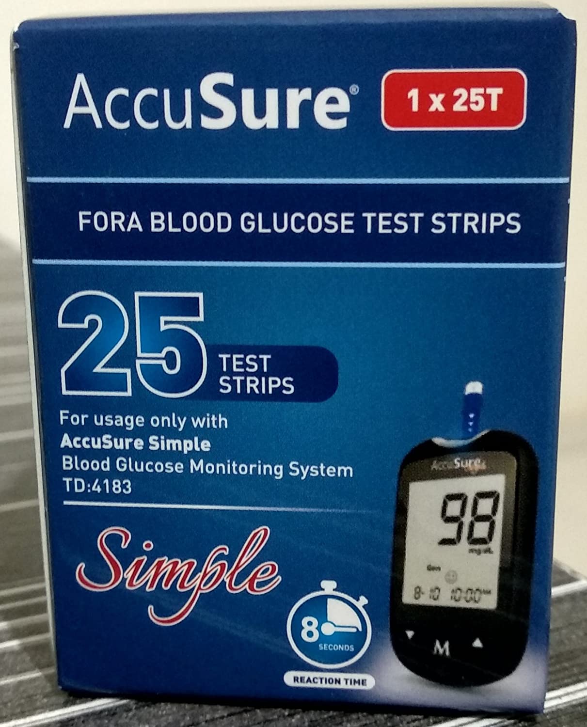 Accusure Simple Test Strip 25s