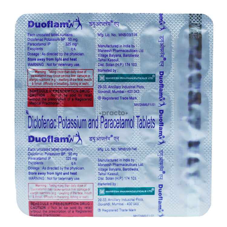 Duoflam 400mg/500mg Tablet