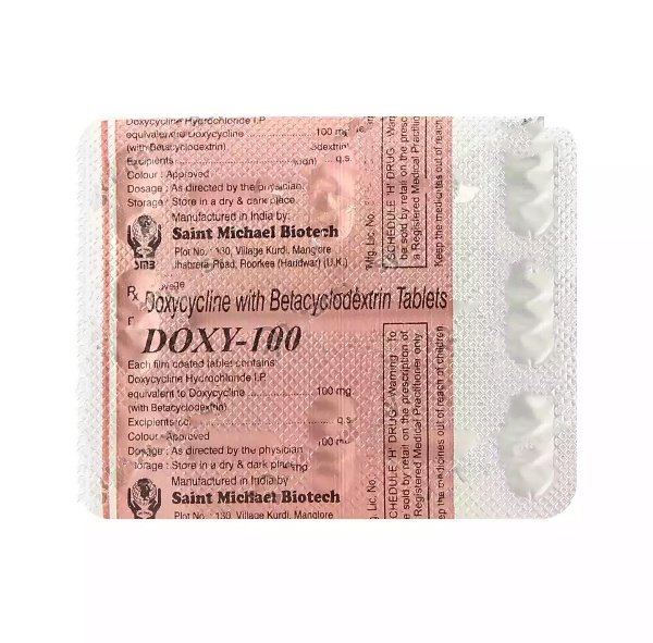 ڈوکسی 100mg ٹیبلٹ 8s