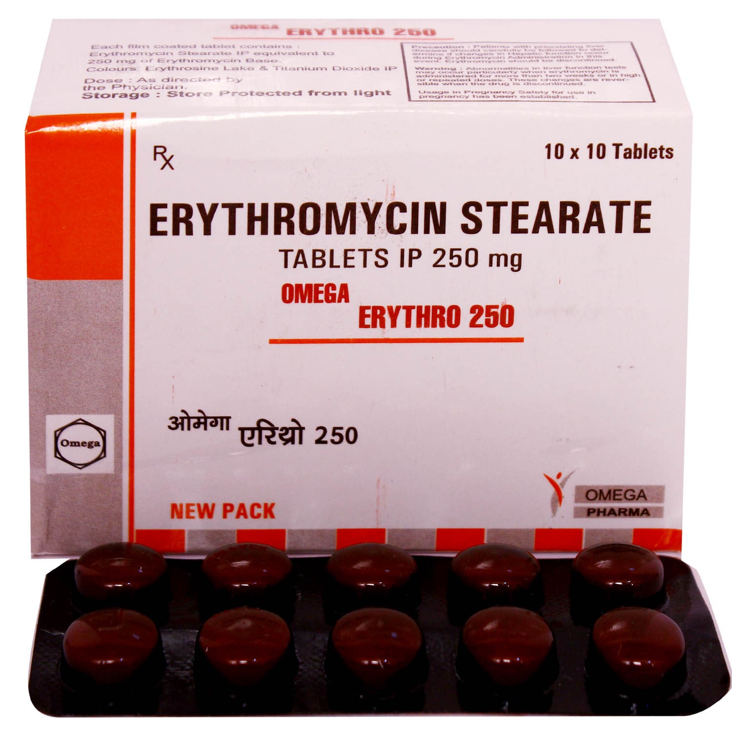 Omega Erythro 250mg Tablet 10s