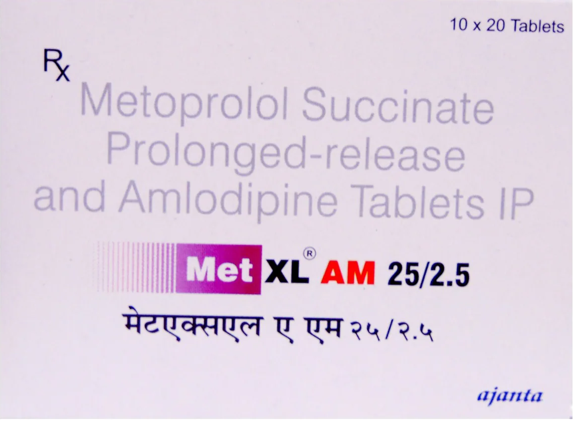 MET XL AM 25mg/2.5mg Tablet PR 20s