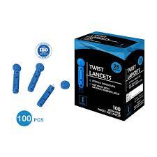 1Mile Blue Round Twist Lancets