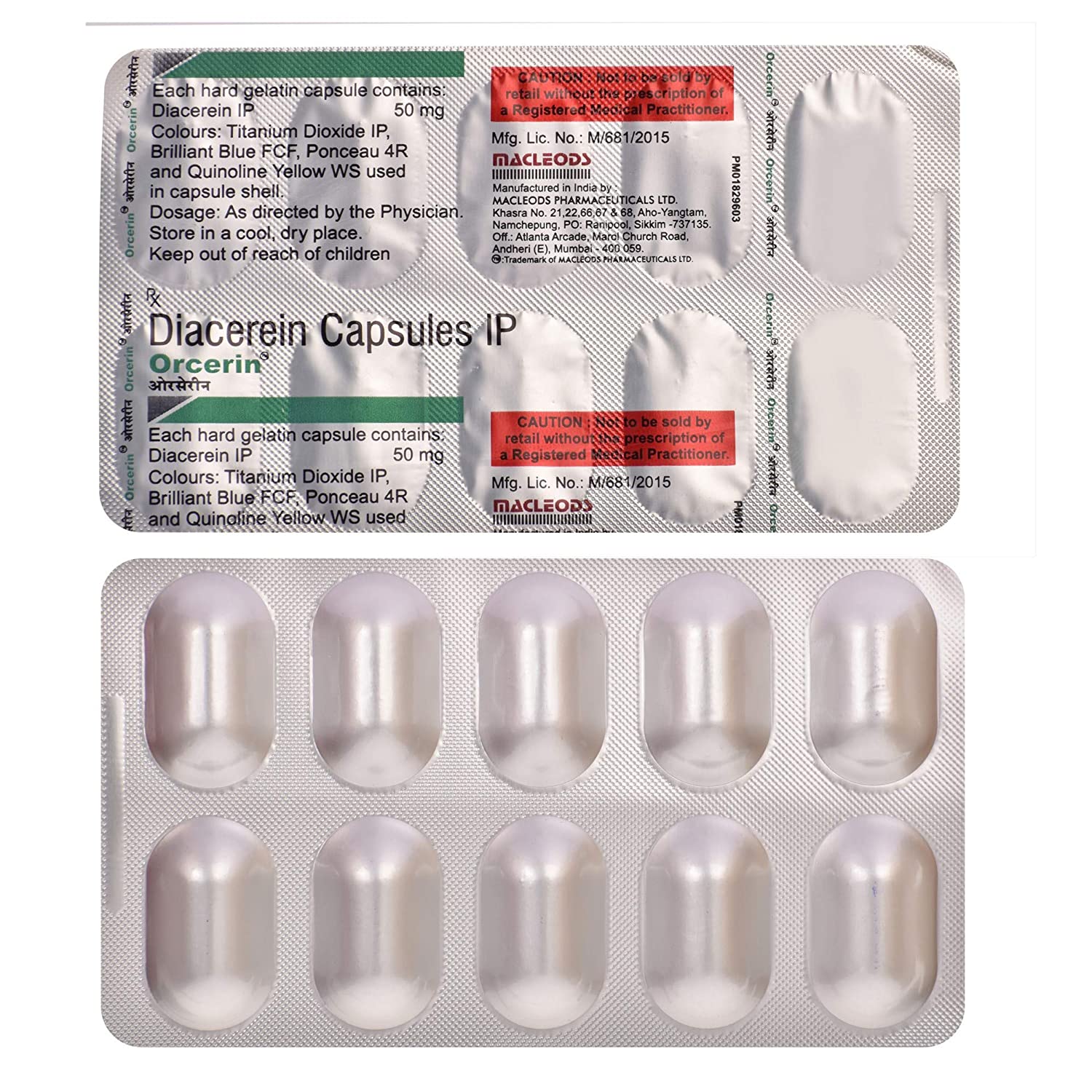 Orcerin 50mg Capsule 