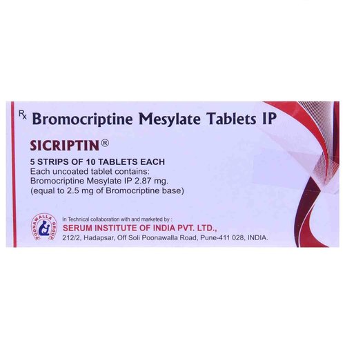 Sicriptin Usp 2.5mg Tablet