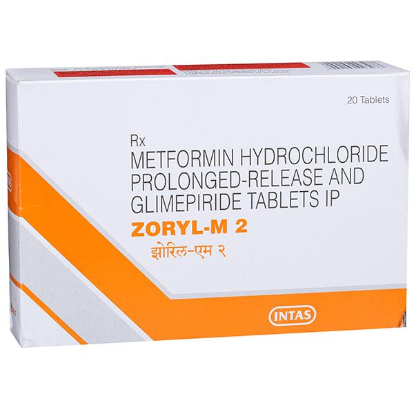 Zoryl M 2 mg/500mgTablet ER 20s