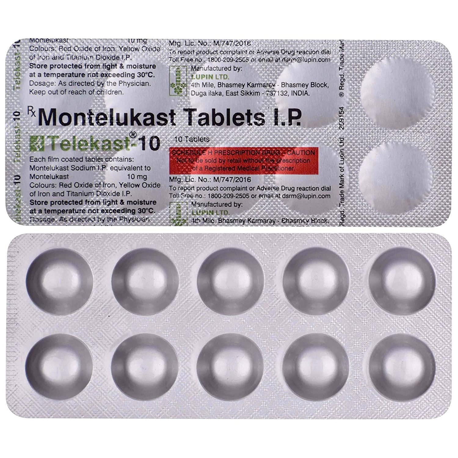 ٹیلی کاسٹ 10mg ٹیبلٹ 10s
