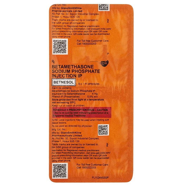Betnesol 4mg Injection 1ml