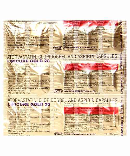 Lipicure Gold 75mg/10mg/75mg Tablet 15s