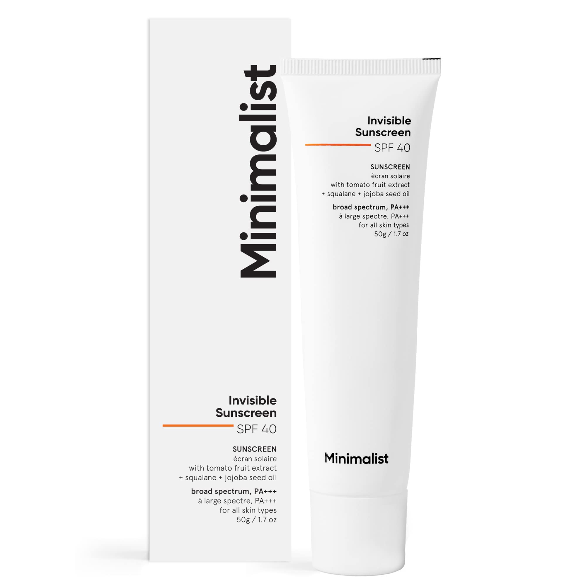 Minimalist Invisible Sunscreen Cream SPF 40 50gm