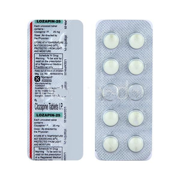 लोजापिन 25mg गोली 10s के बा