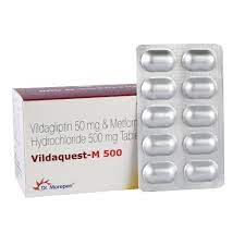 विल्डाक्वेस्ट एम 500mg/50mg टैबलेट 10s के बा