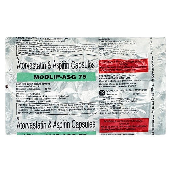 Modlip ASP 10mg/75mg Capsule 10s