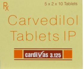 कार्डिवास इन 3.125mg/5mg टैबलेट 10s