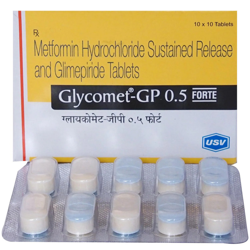 Glycomet GP 0.5mg/1000mg Forte Tablet PR 10s