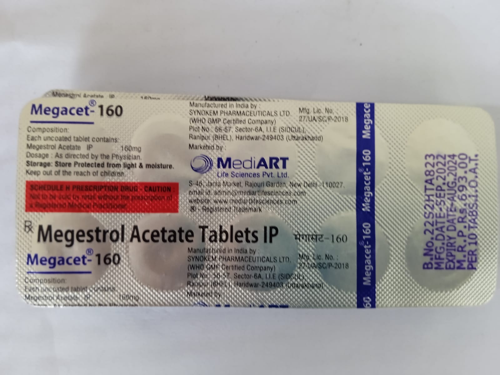 Megacet 160mg Tablet 10s