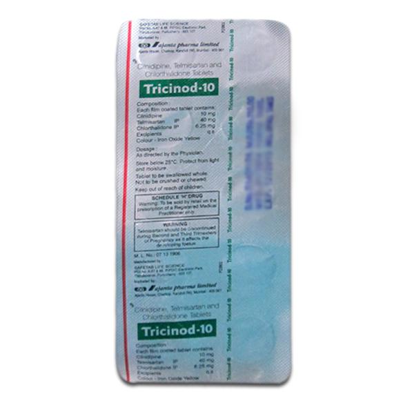 Tricinod 10mg/6.25mg Tablet 10s