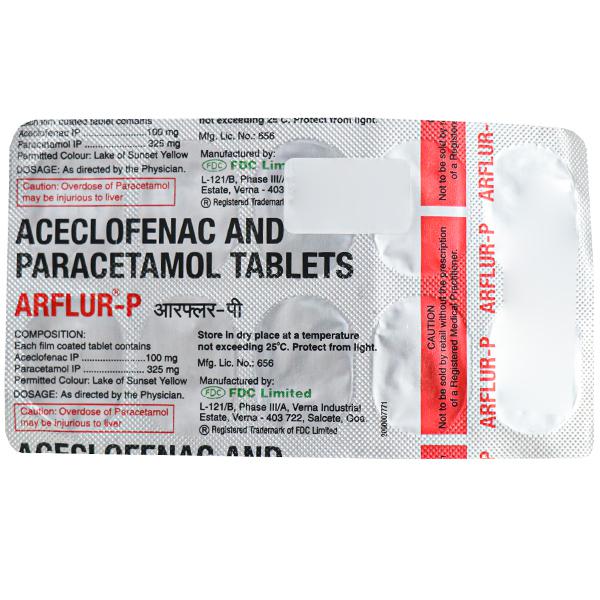 अरफ़्लर पी 100MG/325MG टैबलेट10 एस