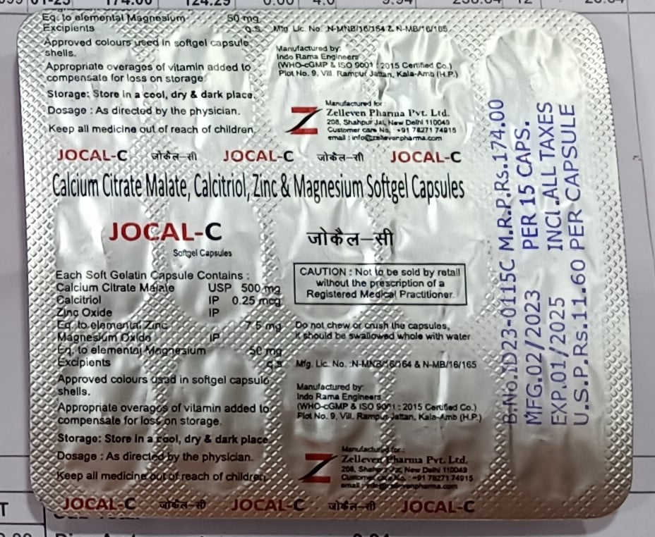 Jocal C Soft Gelatin Capsule 15s