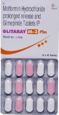 Glitaray M3 Plus 3mg/850mg Tablet 15s
