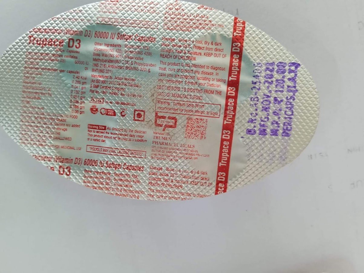 Trupace D3 Capsules 