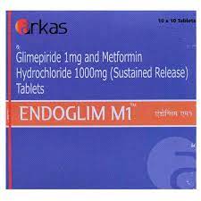 एंडोग्लिम एम 1mg/500mg गोली 10s के बा