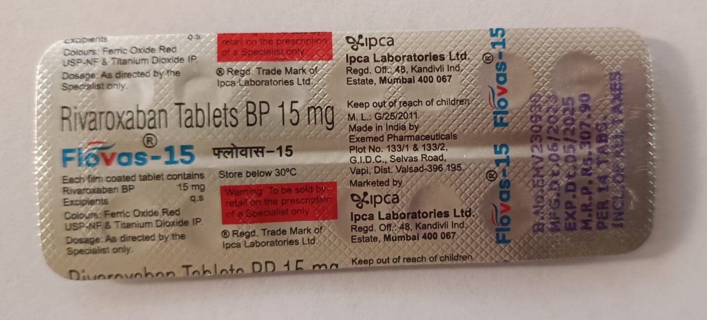 فلوواس 15mg ٹیبلٹ 14s