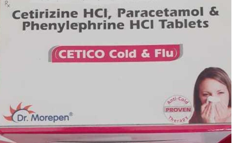 सेटिको कोल्ड एंड फ्लू के गोली बा