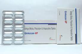 गिनकोसन वीपी 60mg/800mg/5mg टैबलेट 10s के बा