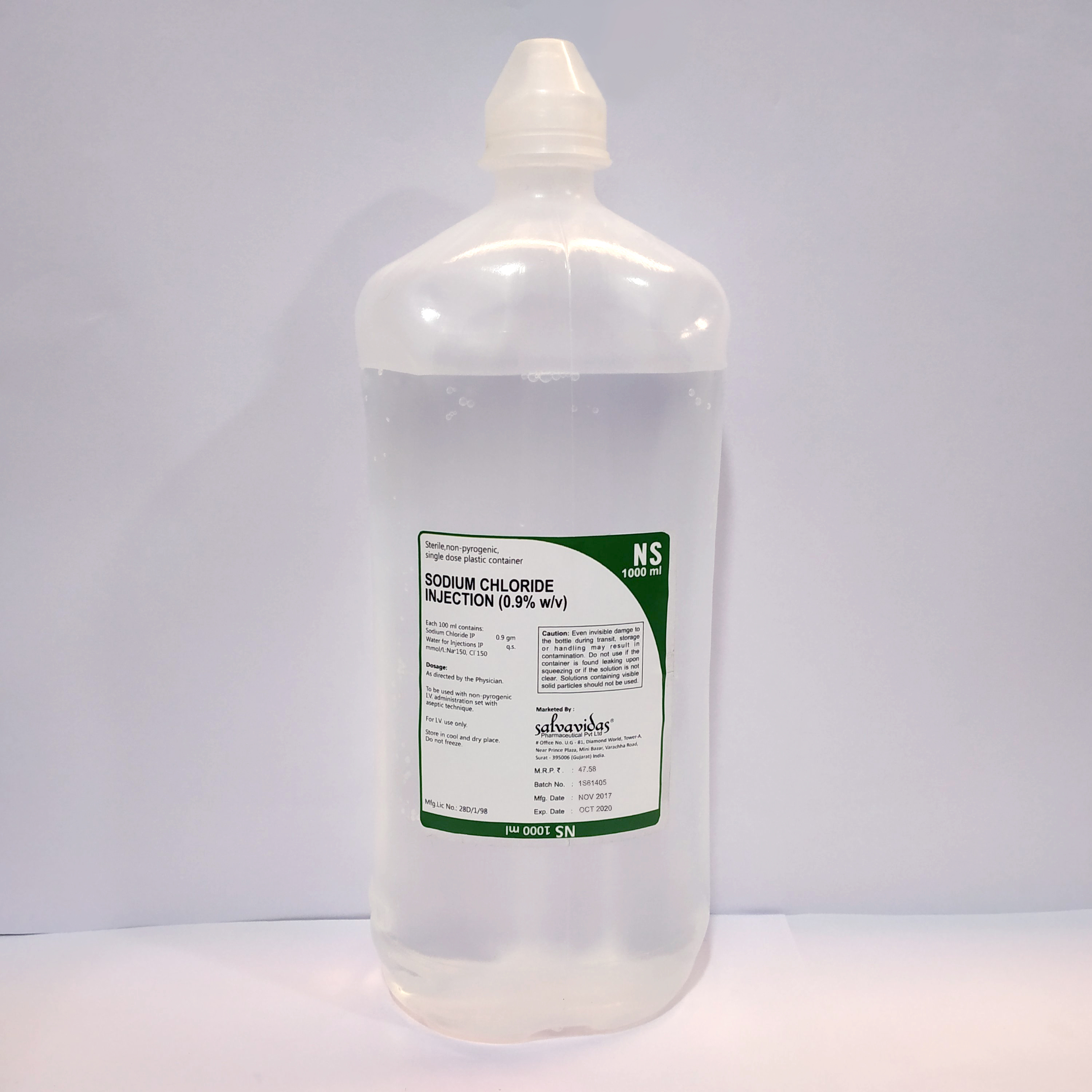 NS 0.9%w/v Infusion 1000ml