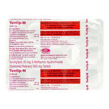 टेनलिप एम 20mg/500mg टैबलेट एसआर 15s