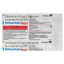टेलसरटन एम 50mg/40mg टैबलेट ईआर 10s के बा