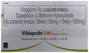 Vildapride DM 10mg/100mg/1000mg Tablet 10s