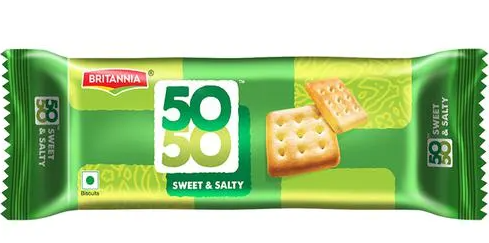 Britannia 50-50 Sweet And Salty Biscuits 10Rs