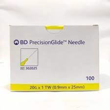 BD Precision Glide Needle 20 G 1 S