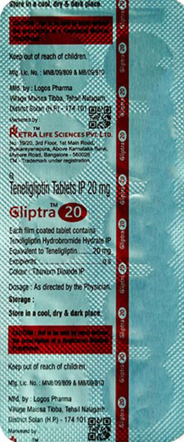 Gliptra 20mg Tablet 10s