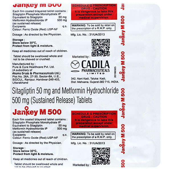 Jankey M 500mg Tablet SR 15s