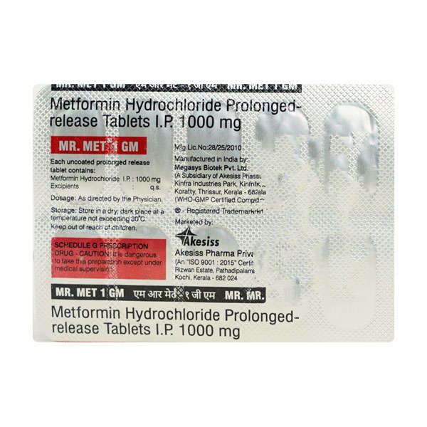 MR Met 1000mg Tablet