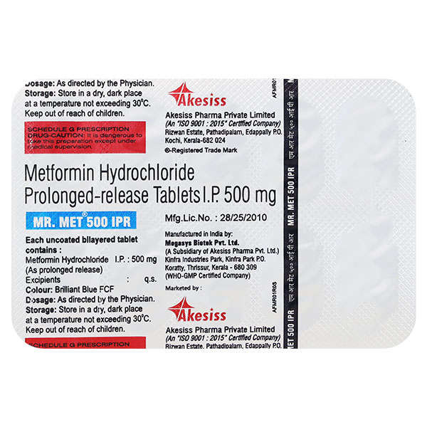 MR Met 500mg Tablet