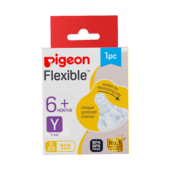 Pigeon Flexible Y Cut Nipple 6m+ 1s
