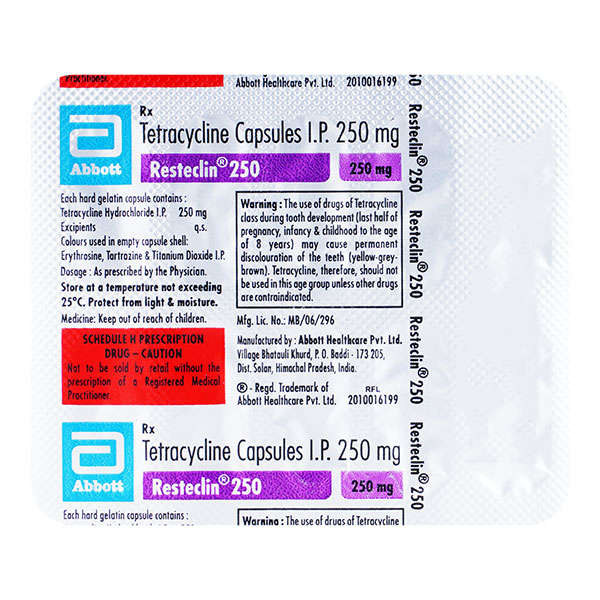 ریسٹیکلین 250mg کیپسول 10s