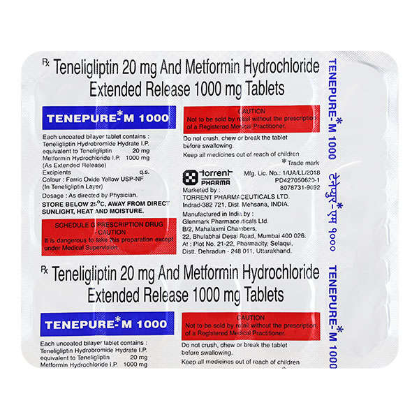 Tenepure M 1000mg Tablet ER 15s