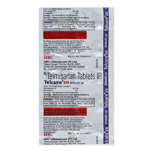 Telcure 20mg Tablet 15s