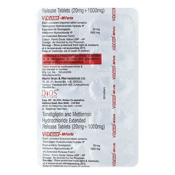 Vidglit M Forte Tablet ER 10s