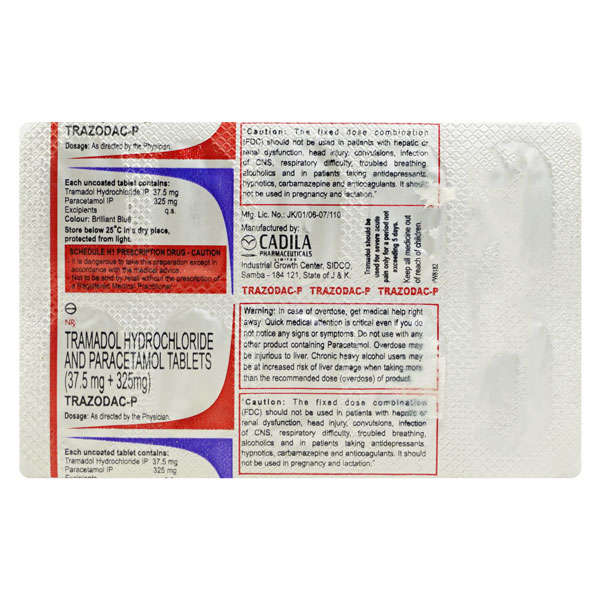 Trazodac P 325mg/37.5mg Tablet