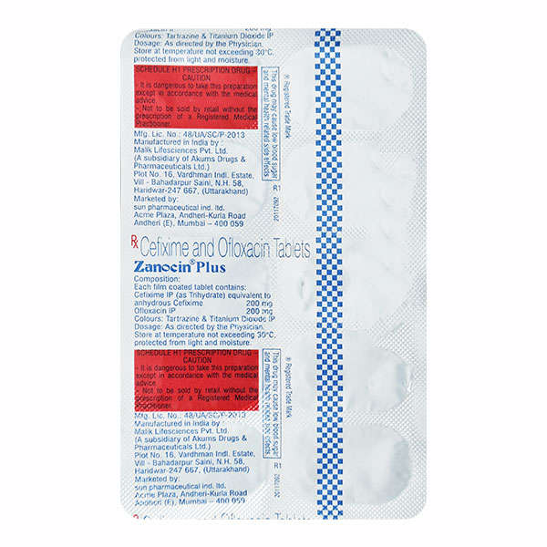 Zanocin Plus Tablet 10s